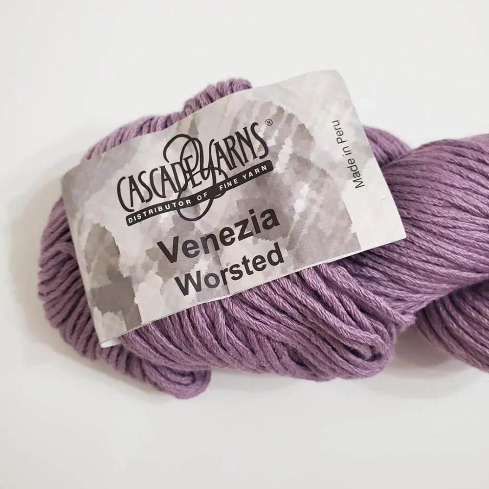 Cascade Yarns Venezia Worsted 177 Lilac Merino Wool Silk 100g 219yds